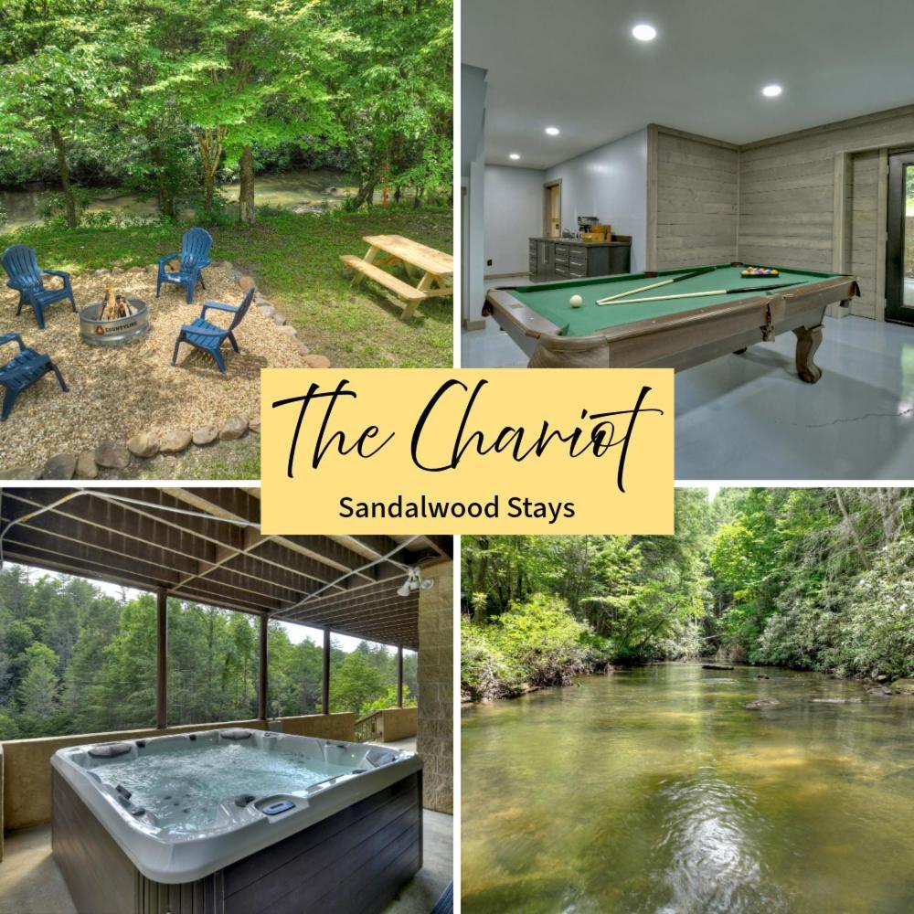 The Chariot - Creek Front With Hottub, Fire Pits, Billiards, Ev Charger - Sandalwood Stays 블루리지 외부 사진